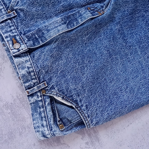 Vintage 1980s Lee Storm Rider Stone Wash Denim Jeans - Picture 7 of 11